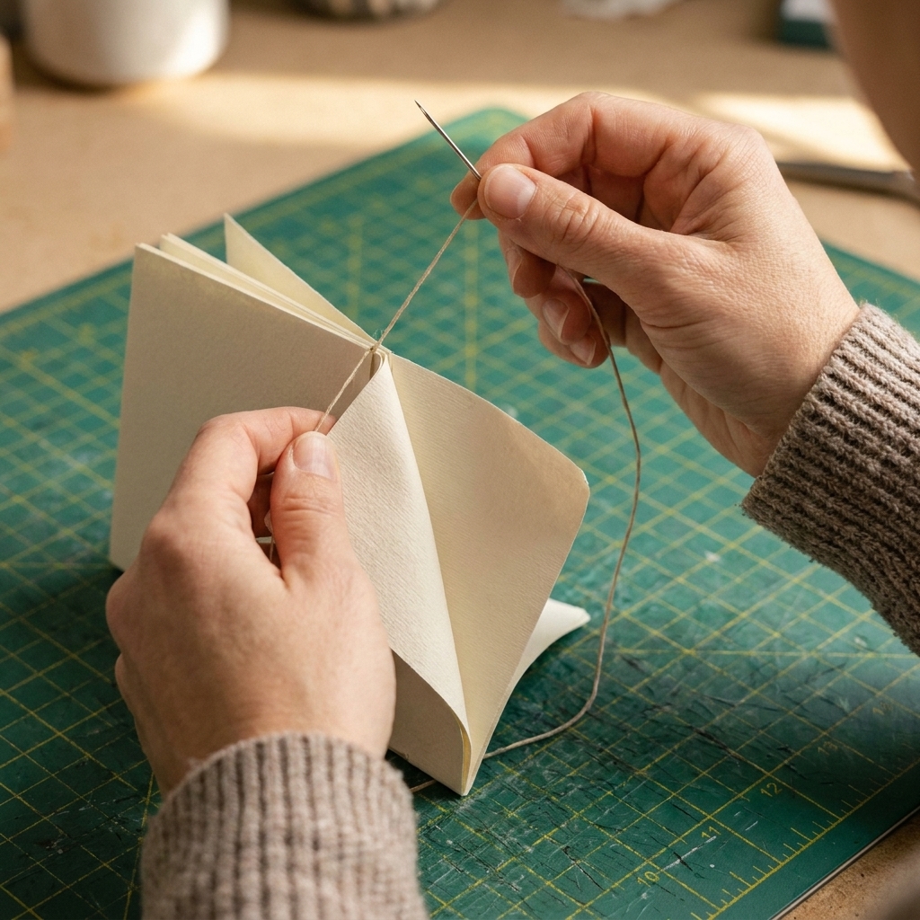 DIY Bookbinding: Stitch Your First Blank Paper Journal