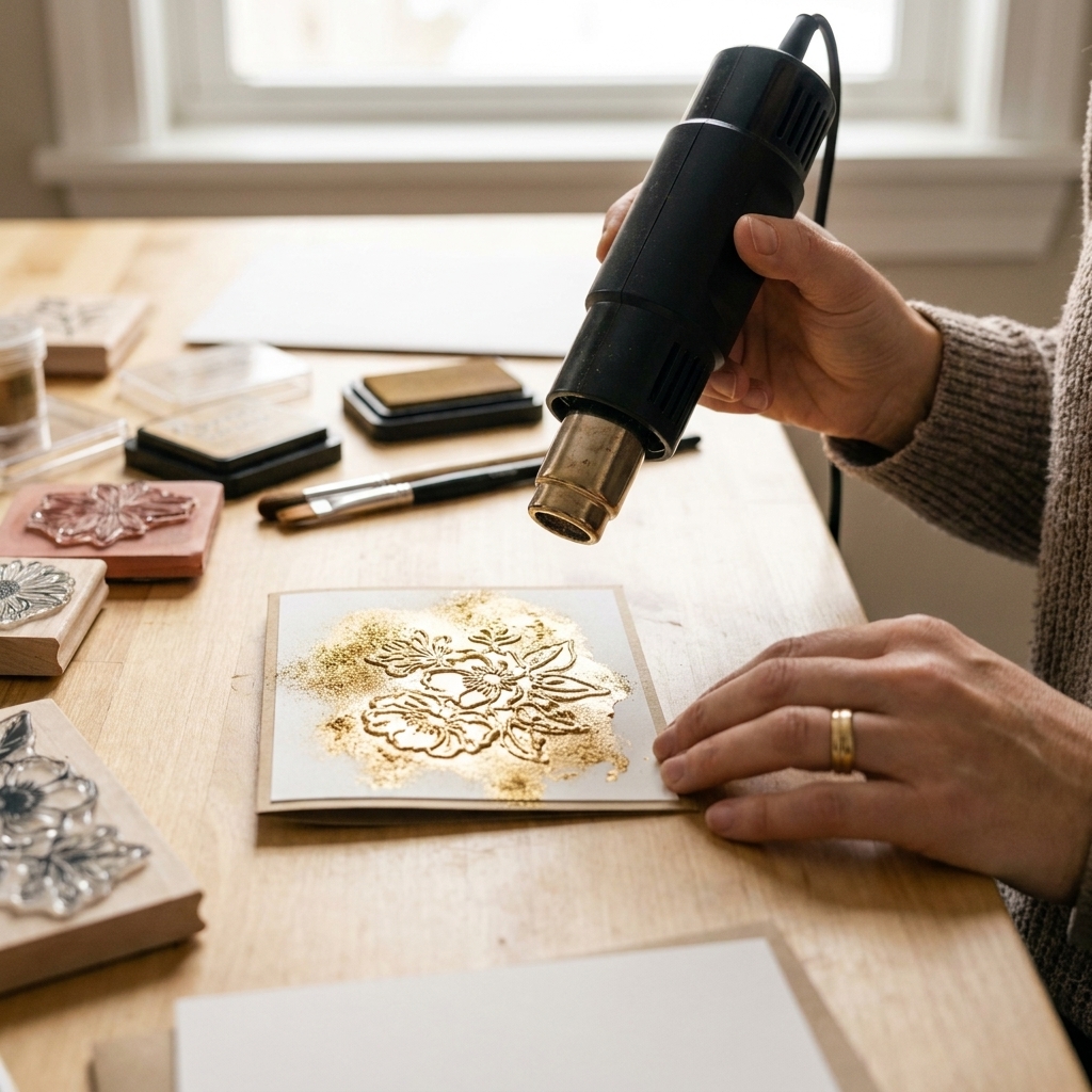 Heat Embossing on Handmade Cards