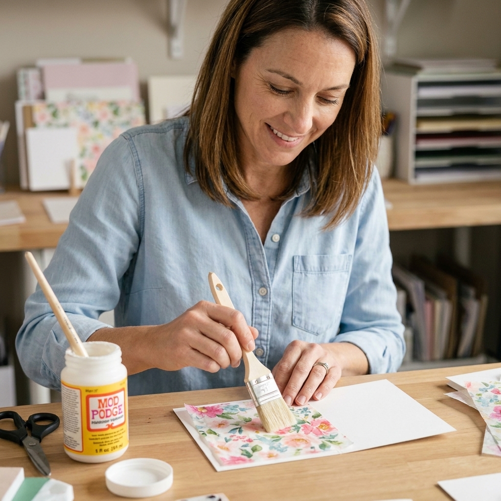 Mod Podge Tissue Paper and Napkin Decoupage
