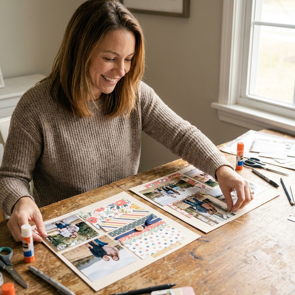 Double-Page Scrapbook Spreads That Flow